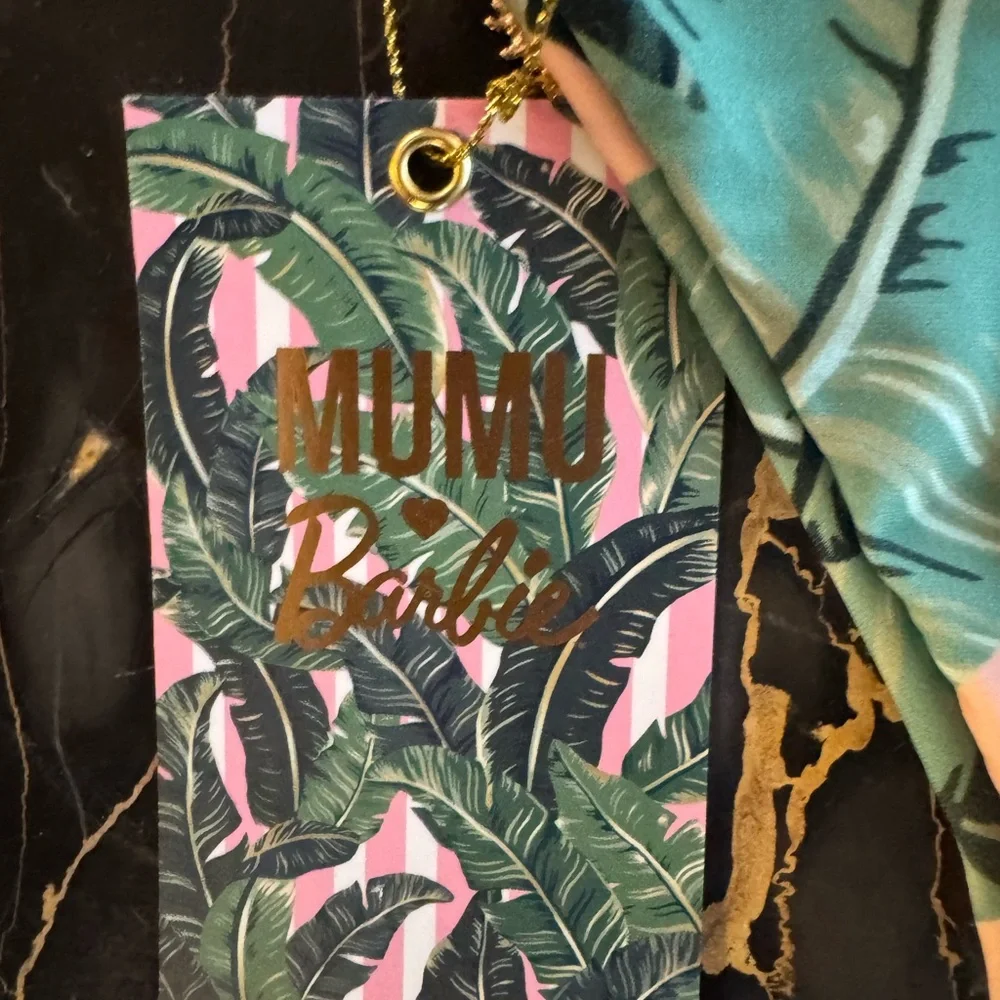 MUMU Barbie Tropical Leaf Print Bikini Bottom NWT 2018 Mattel Cheeky - Picture 4 of 9